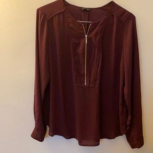 Dark maroon/red blouse